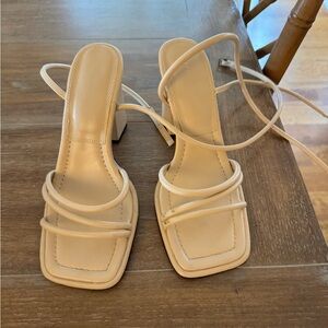 Topshop Cream Strappy Sandals size 8